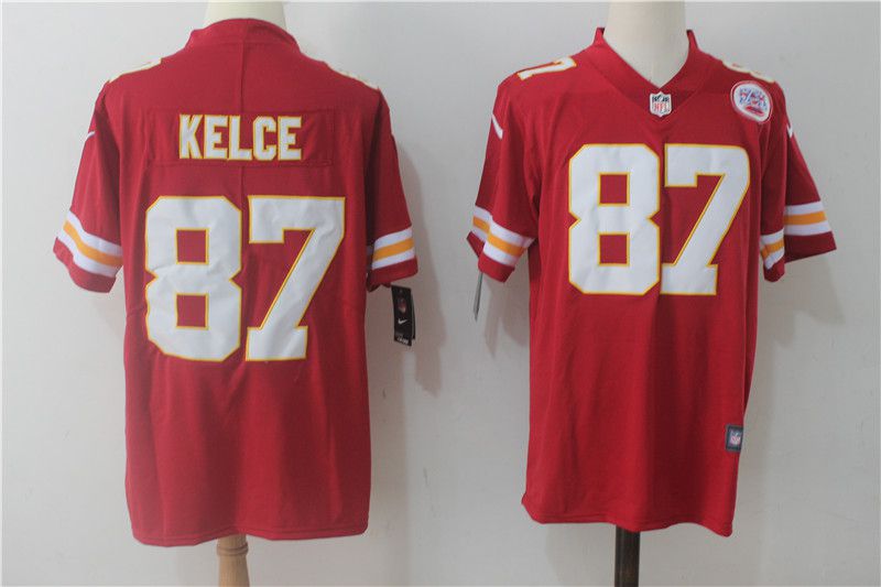 Men Kansas City Chiefs 87 Kelce Red Nike Vapor Untouchable Limited NFL Jerseys